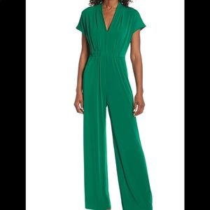 Vince Camuto Cinched Waist Green Jumpsuit